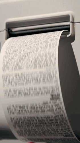 Printer printing paper receipt infinitely