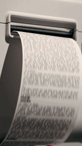 Printer printing paper receipt infinitely